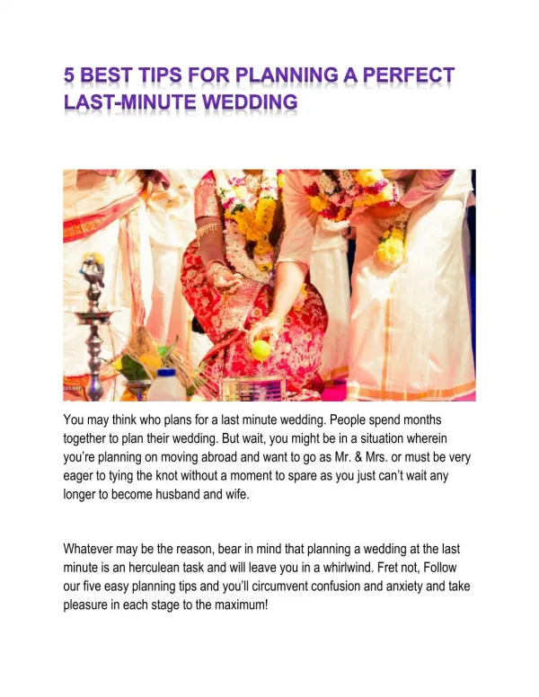 Wedding planners in chennai
