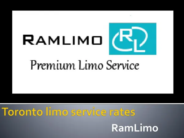 Toronto limo service rates