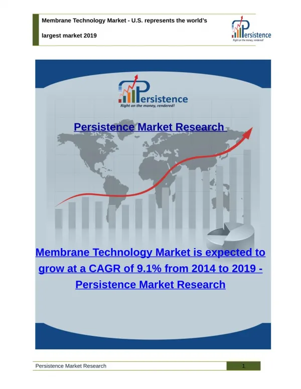 Membrane Technology Market - Trends, Size, Share and Analysis to 2019
