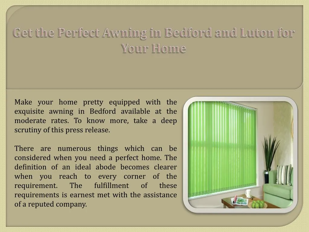 get the perfect awning in bedford and luton for your home