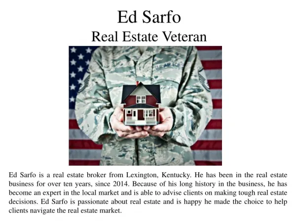 Ed Sarfo Real Estate Veteran