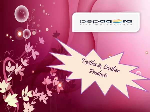 Buy Textile and Leather Products Online B2B in India at Pepagora.com