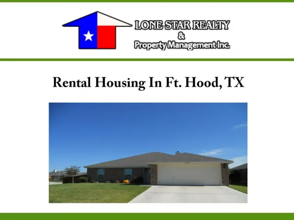 Rental Housing In Ft. Hood, TX
