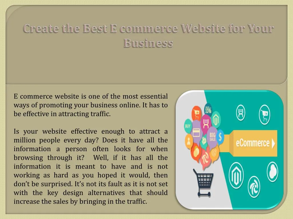 create the best e commerce website for your business