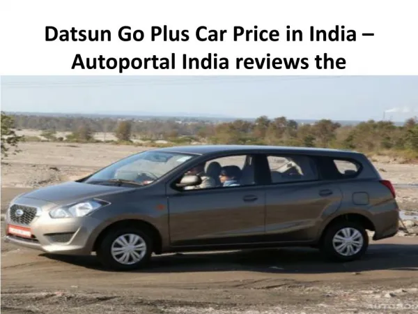 Datsun Go Plus