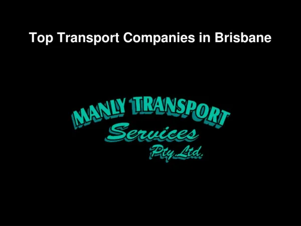 Top Transport Companies in Brisbane