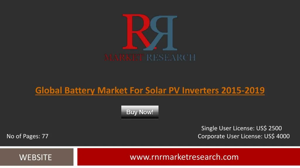 global battery market for solar pv inverters 2015 2019