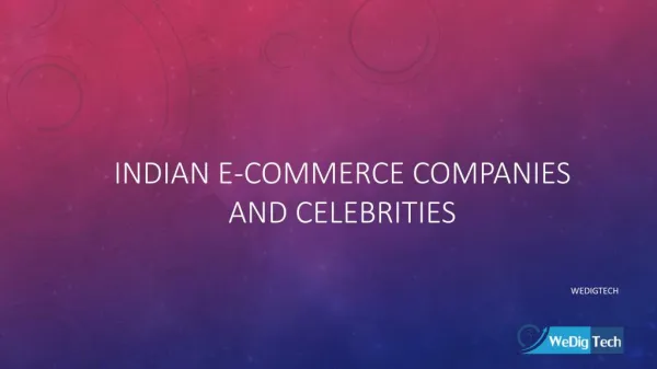 Indian E-Commerce companies and Celebrities