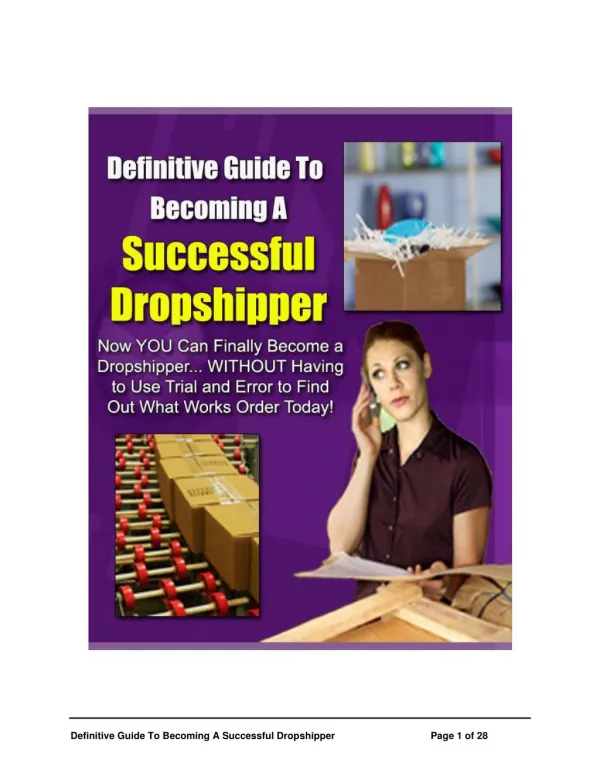 Definitive Guide To Becoming A Successful Dropshipper