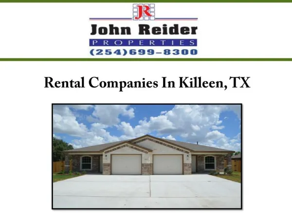 Rental Companies In Killeen, TX