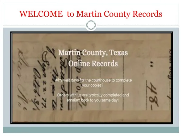 Martin County Records