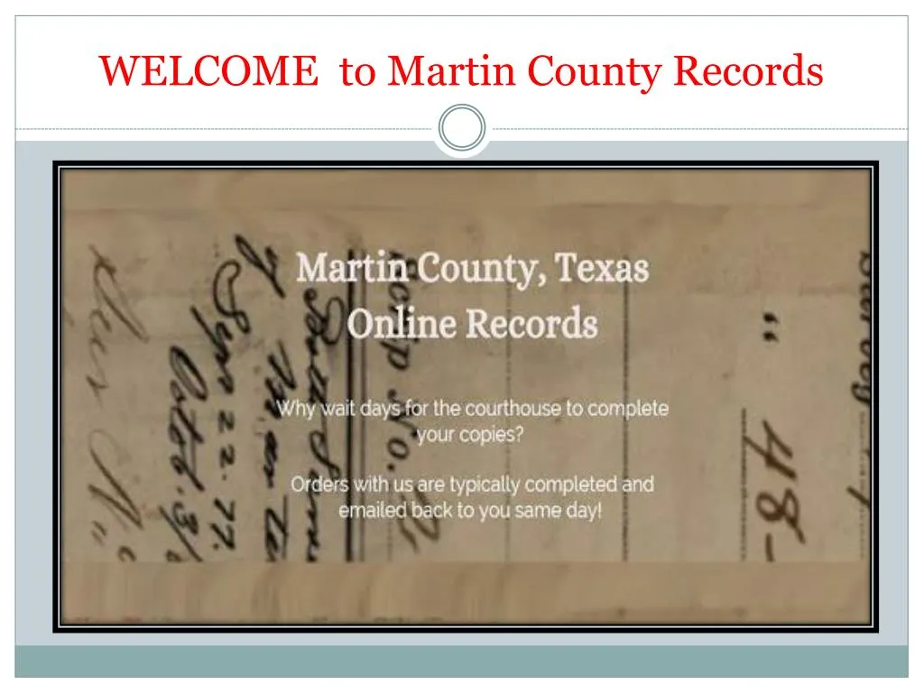 welcome to martin county records