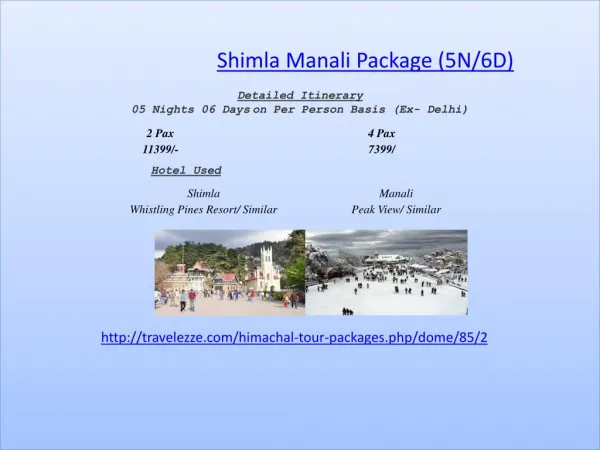 Shimla Manali Package (5N/6D)