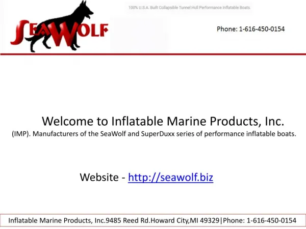 Inflatable fishing boat sea wolf series