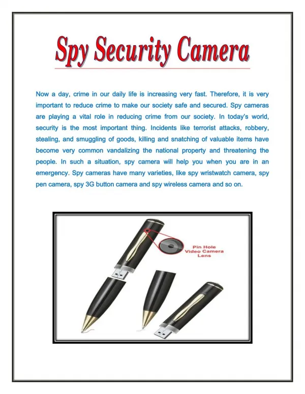 Spy Pen Camera in Delhi, 9717226478
