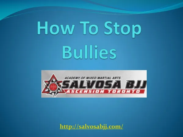 How To Stop Bullies