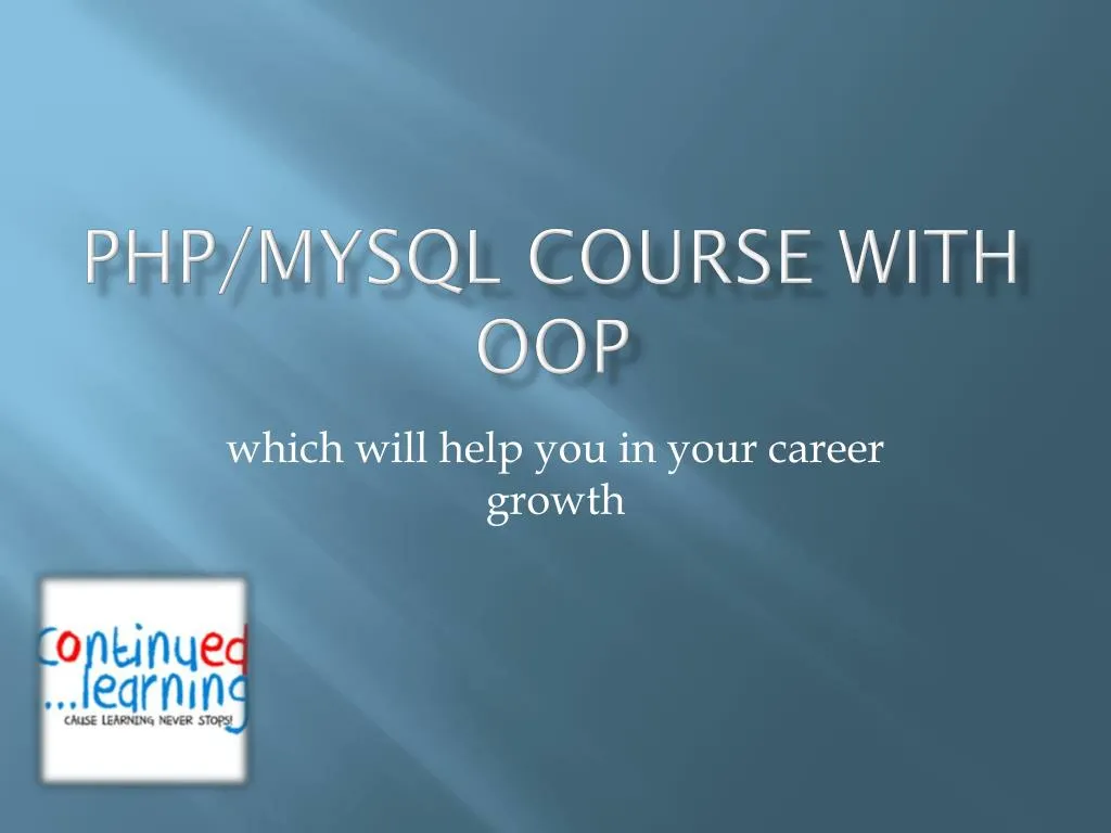 php mysql course with oop