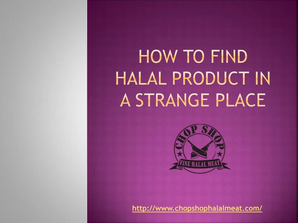 how to find halal product in a strange place