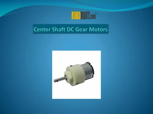 Center shaft DC Gear Motors | Robomart
