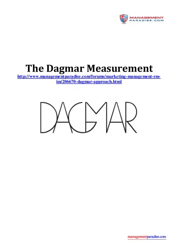 The Dagmar Measurement