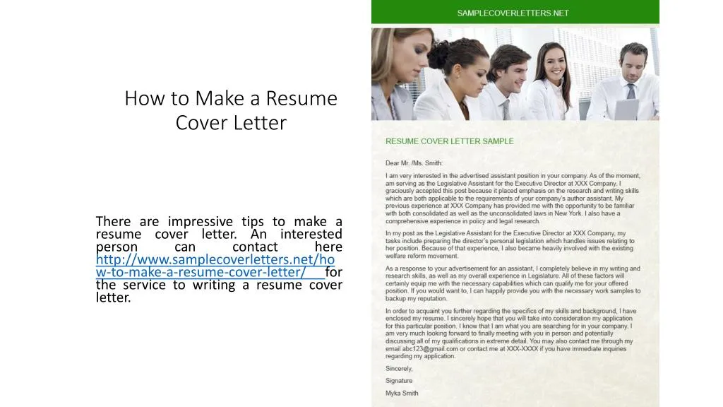 how to make a resume cover letter