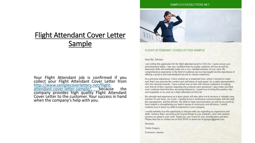 flight attendant cover letter sample