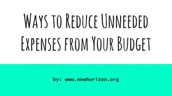 Ways to Reduce Unneeded Expenses from Your Budget