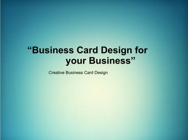 Business Cards | Best Marketing Tool