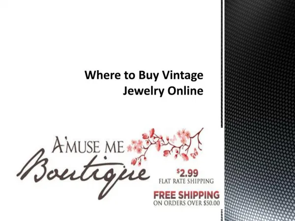 Where to Buy Vintage Jewelry Online
