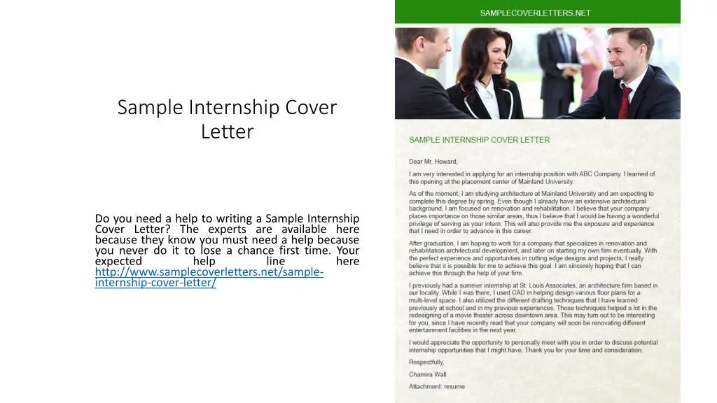 sample internship cover letter