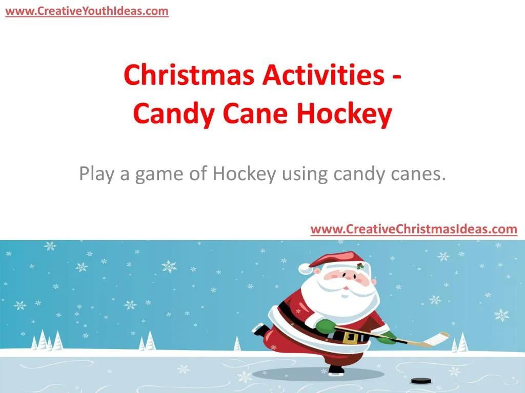 christmas activities candy cane hockey