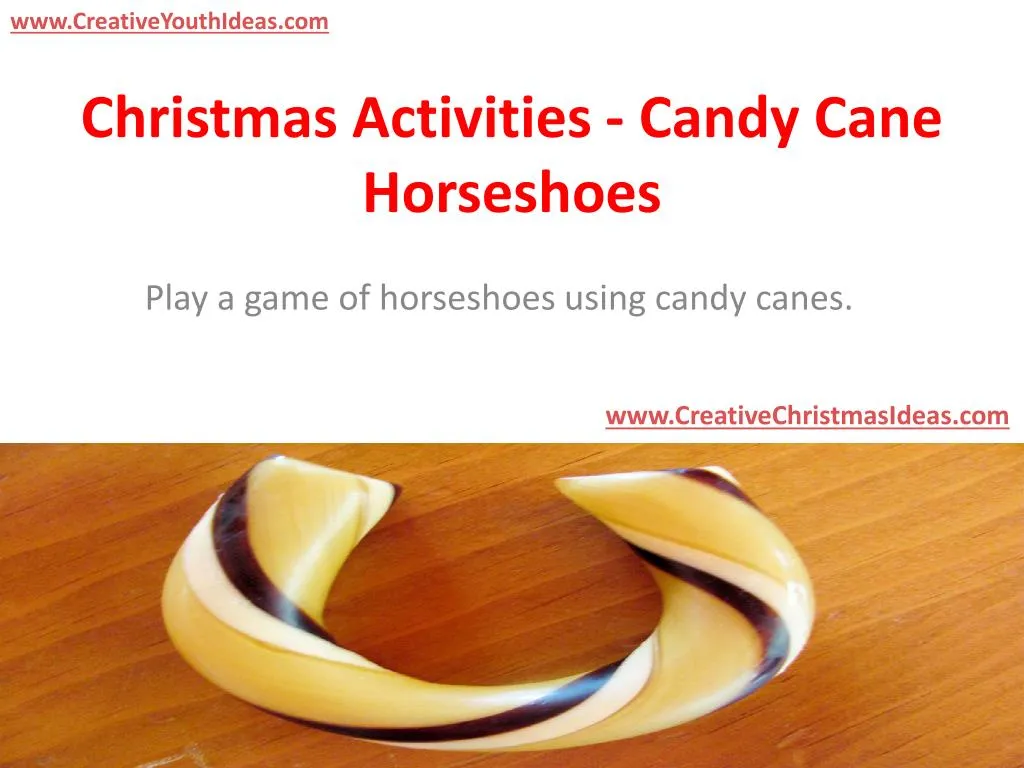 christmas activities candy cane horseshoes