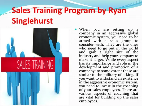 Sales Training Program by Ryan Singlehurst