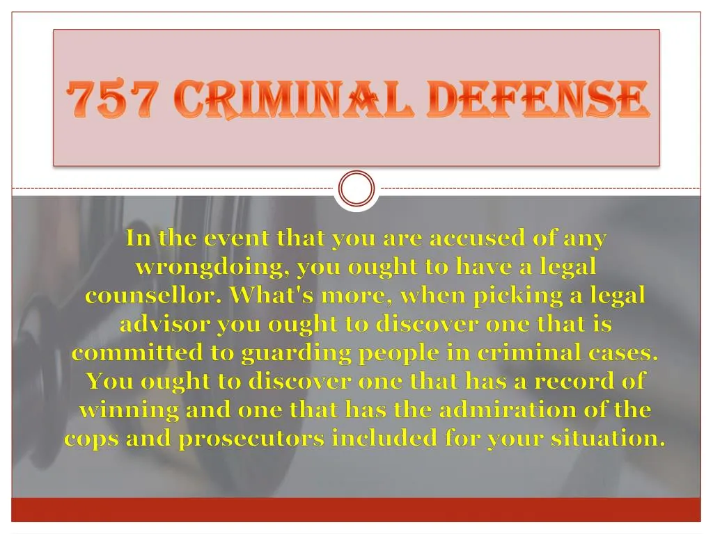 757 criminal defense