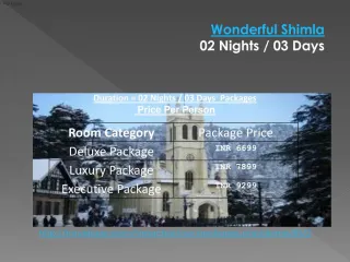 Wonderful Shimla 02 Nights / 03 Days - slide 1
