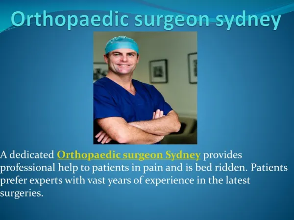 Orthopaedic surgeon sydney, Knee reconstruction, Total knee replacement