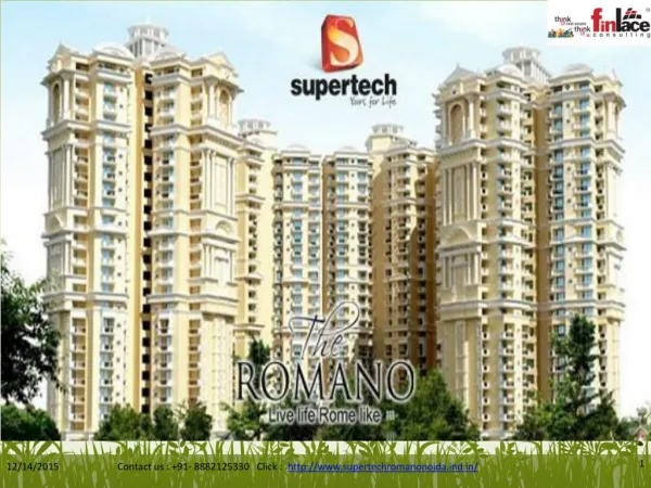 Supertech Romano 2/3 Bhk Apartment at Noida