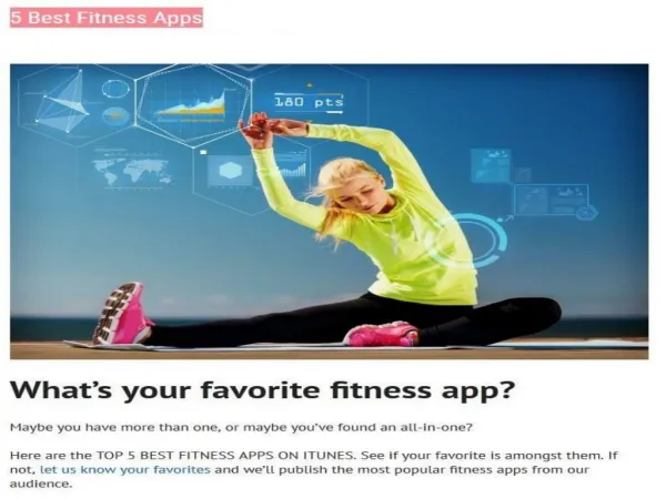 5 Top Fitness Apps 2015 - MyTrainerFitness.Com