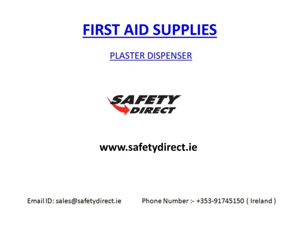 Plaster Dispenser in Ireland at safetydirect.ie