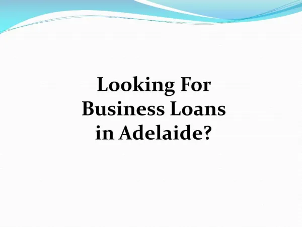 Business Loans Adelaide
