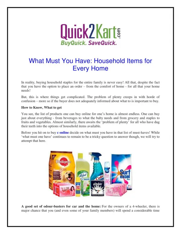 Household Items for Every Home