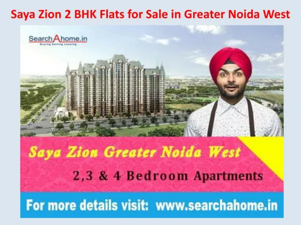 Saya Zion 2 Bhk Flat For Sale Greater Noida West
