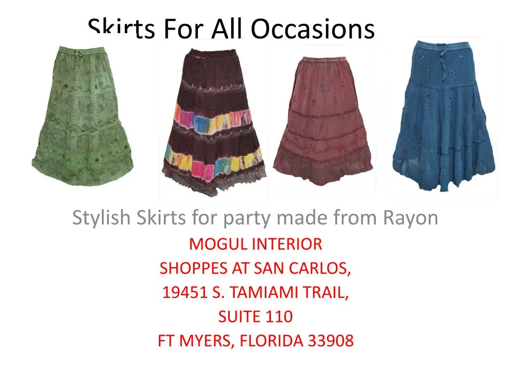skirts for all occasions