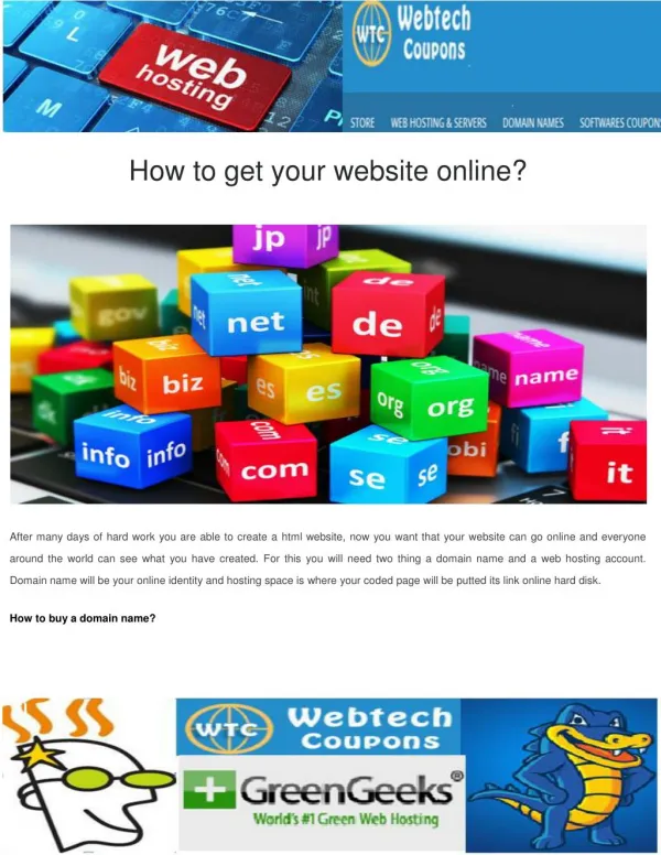 How to Get Your website Online