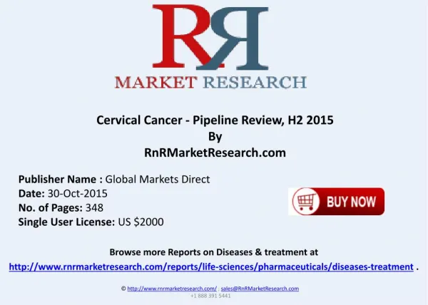 Cervical Cancer Pipeline Review H2 2015