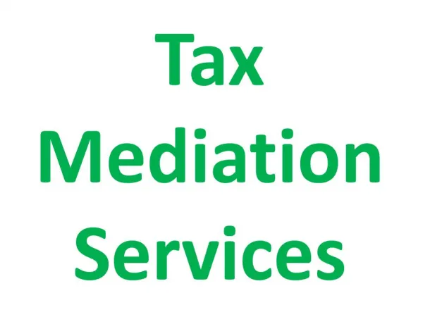 Tax Mediation Services