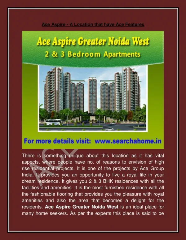 Ace Aspire - A Location that have Ace Features