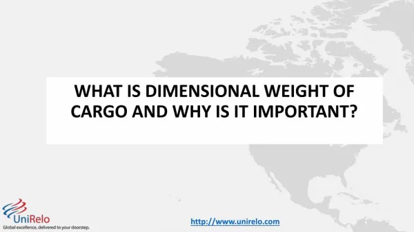 What is dimensional weight of cargo and why is it important?