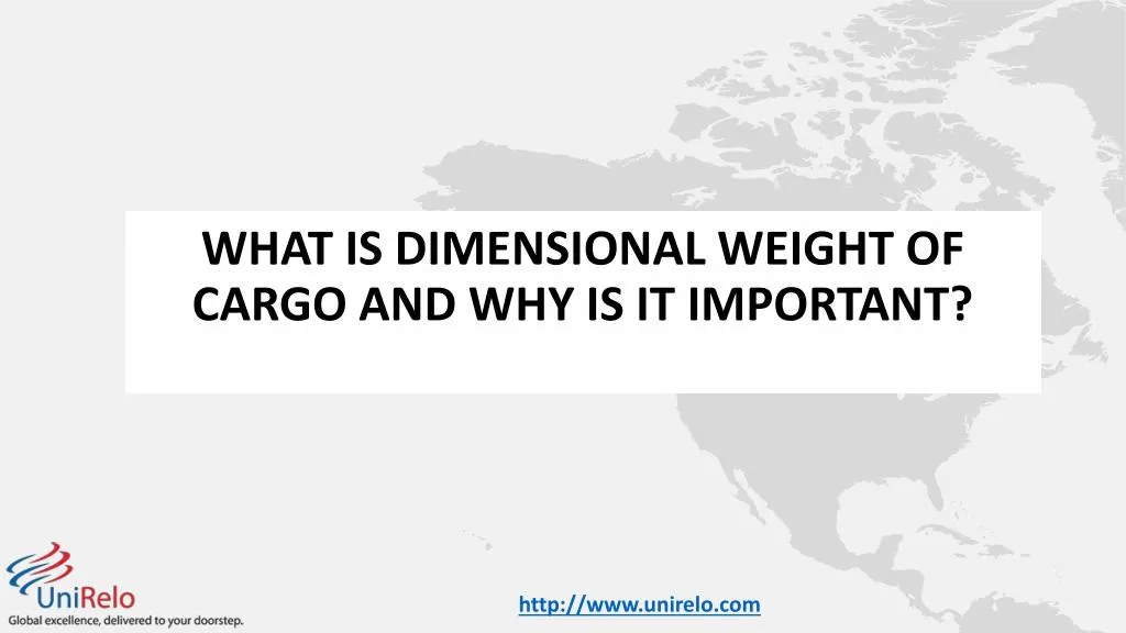 what is dimensional weight of cargo and why is it important