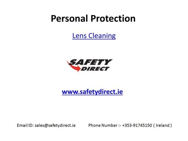 Lens Cleaning equipments in Ireland at SafetyDirect.ie